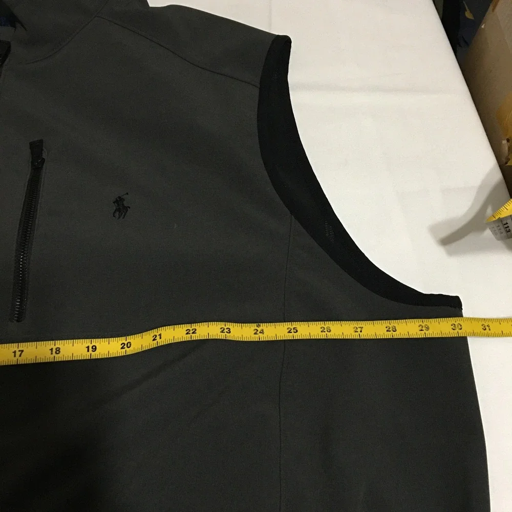 Polo Ralph Lauren Softshell Vest Men 3XLT Gray Full Zip Performance